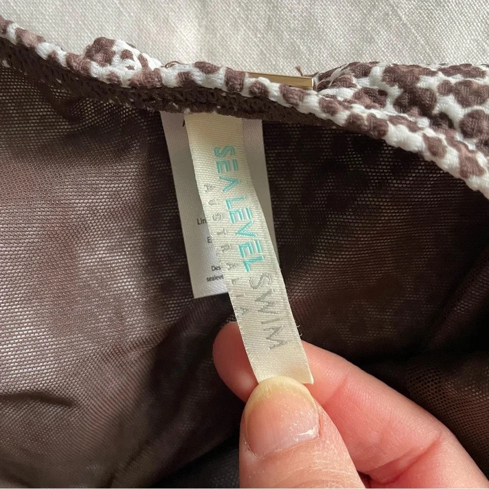 3 for $30 | NWOT SEA LEVEL SWIM Australia Wild Cat Lace Up One Piece Swimsuit - Picture 13 of 15